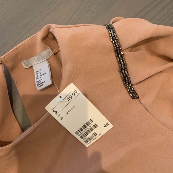 Nwt H&M Blush Long Sleeve Dress - Picture 4 of 5
